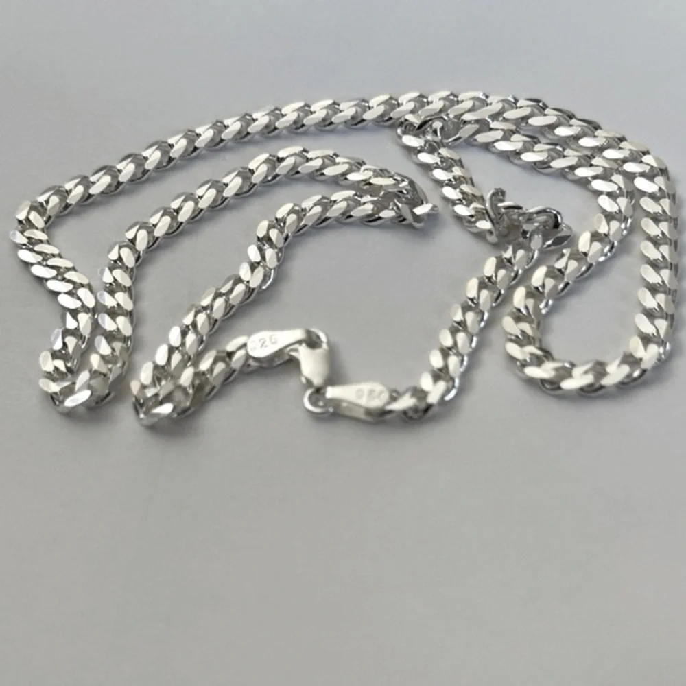 925 Silver 20” 5mm necklace cuban chain unisex